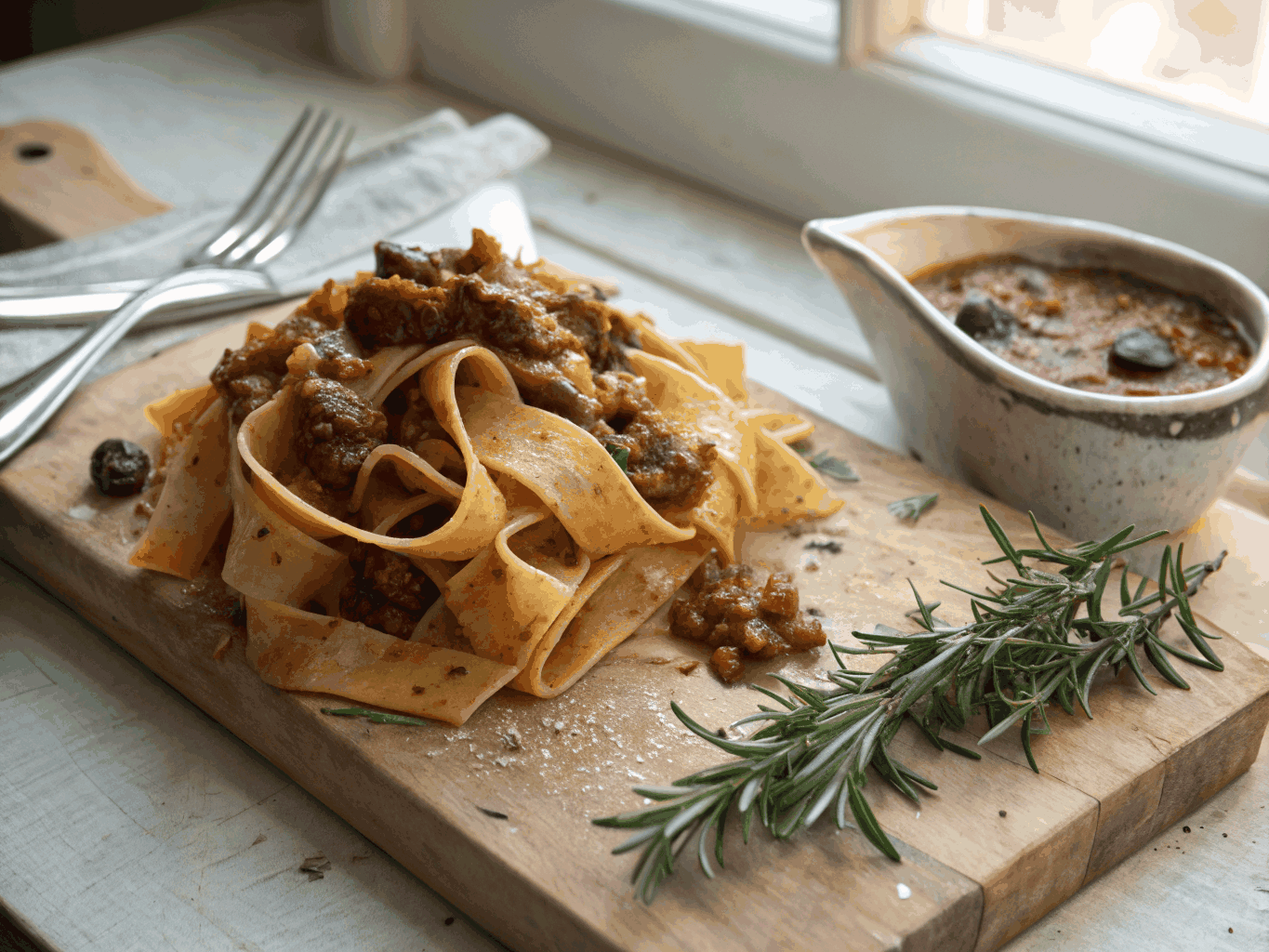 Pappardelle with wild boar ragu