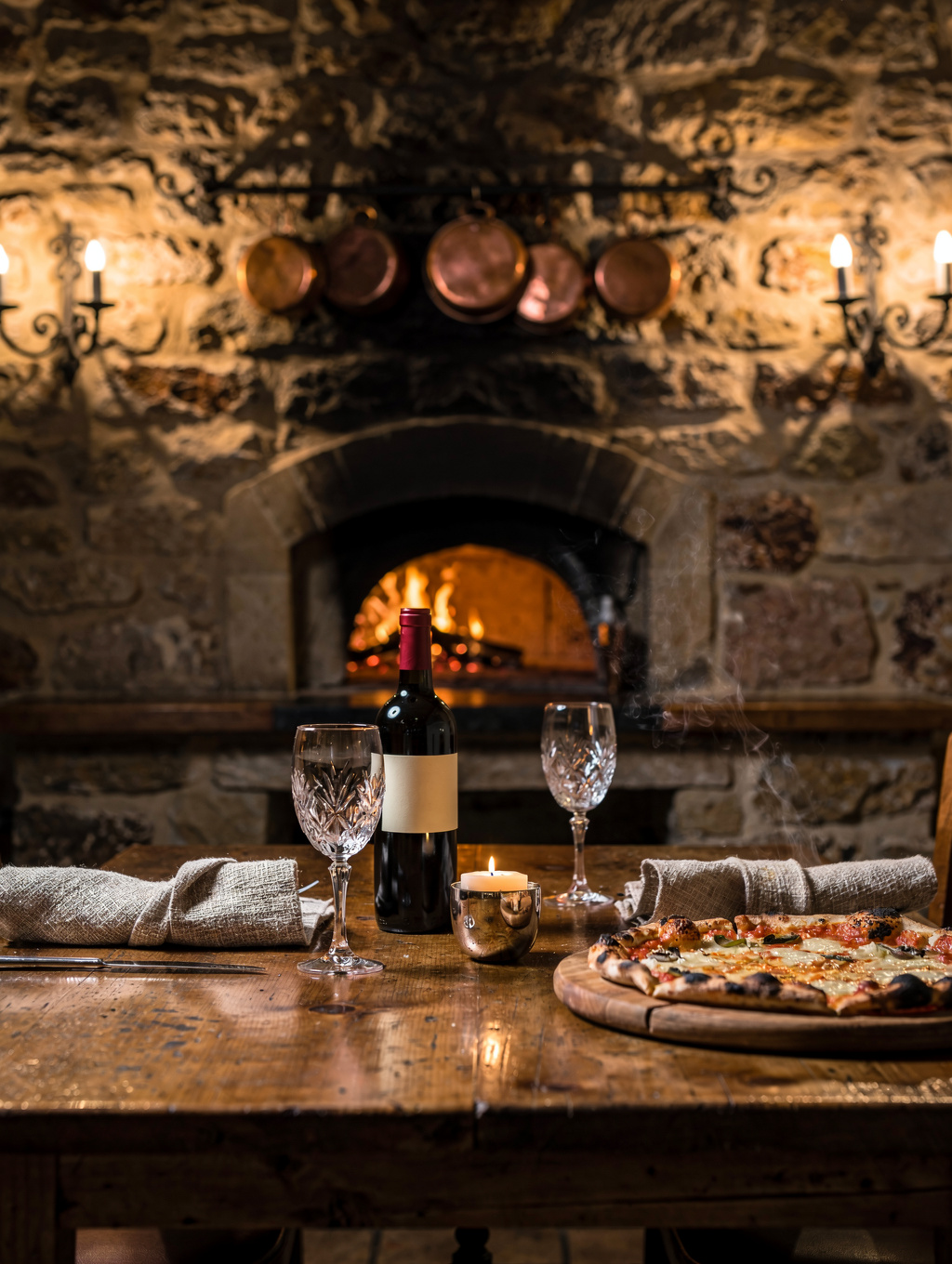Cozy candlelit dining atmosphere at CUCINA