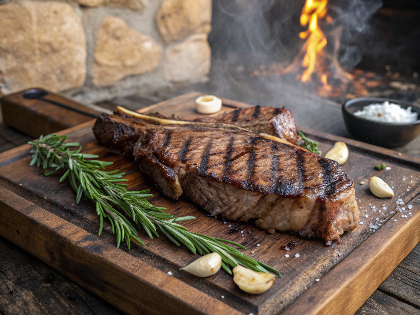 T-bone steak grilled to perfection