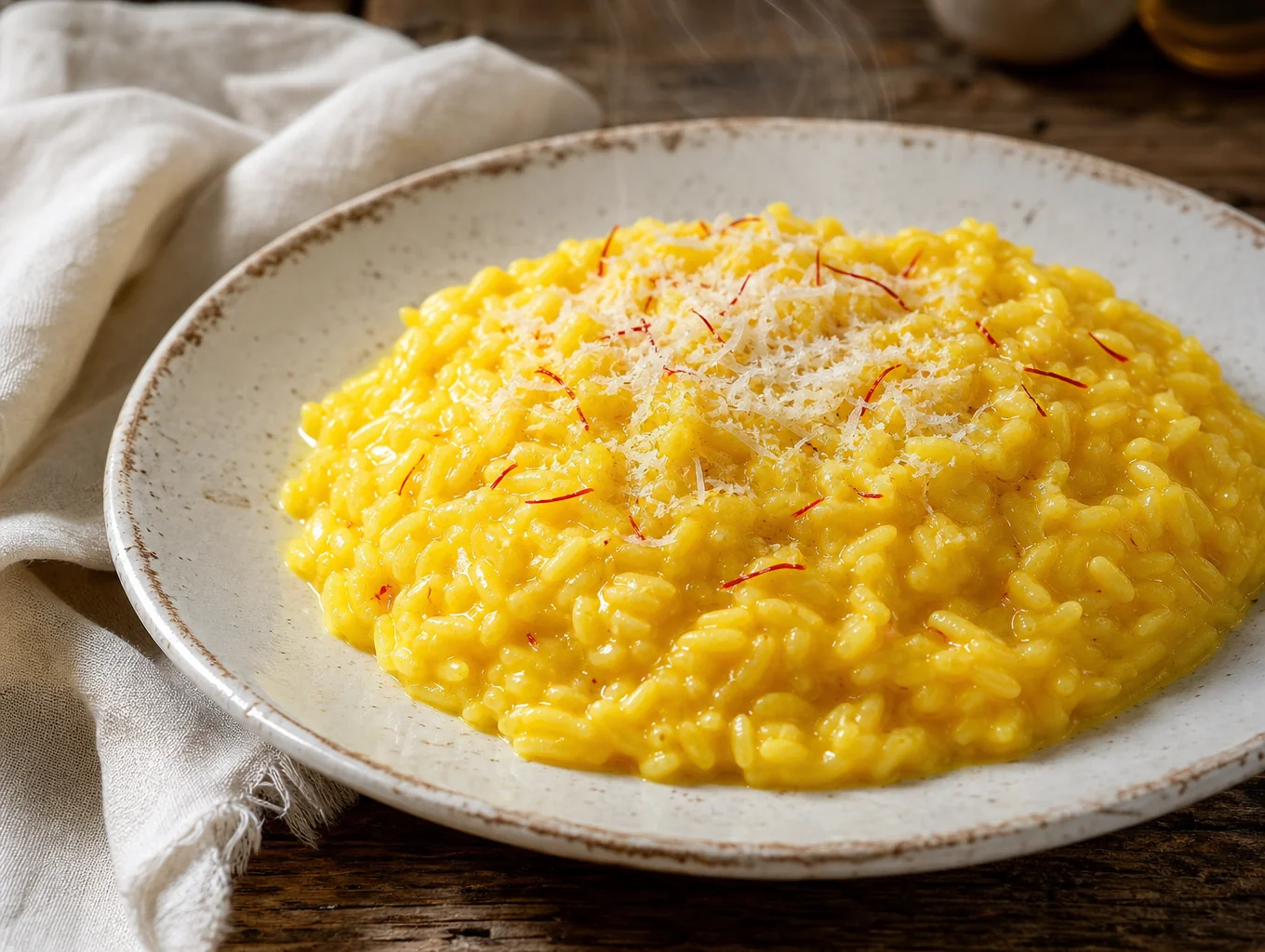 Creamy saffron risotto
